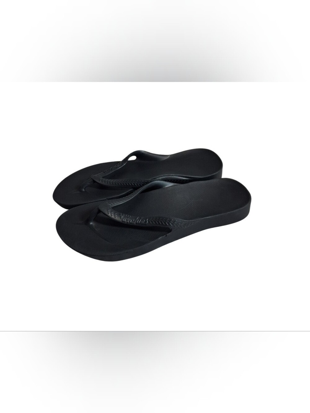 Archies Flip Flops Mens Size 11 Black Orthotic Arch Support Sandals Beach Thong